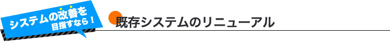 既存システムのリニューアル